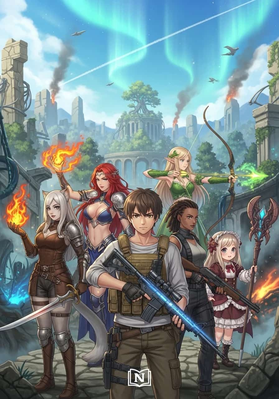 Gun-ota ga Mahou Sekai ni Tensei Shitara, Gendai Heiki de Guntai Harem o Tsukucchaimashita!? cover